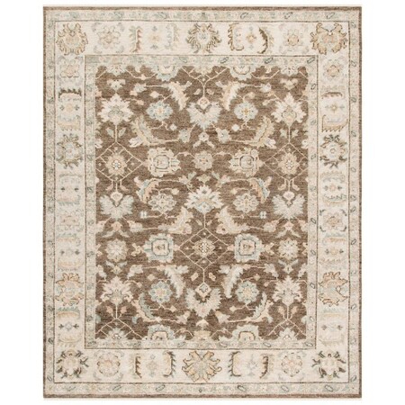 Safavieh 10 x 14 ft. Samarkand Traditional Rectangle Hand Knotted Rug Beige & Brown SRK171B-10